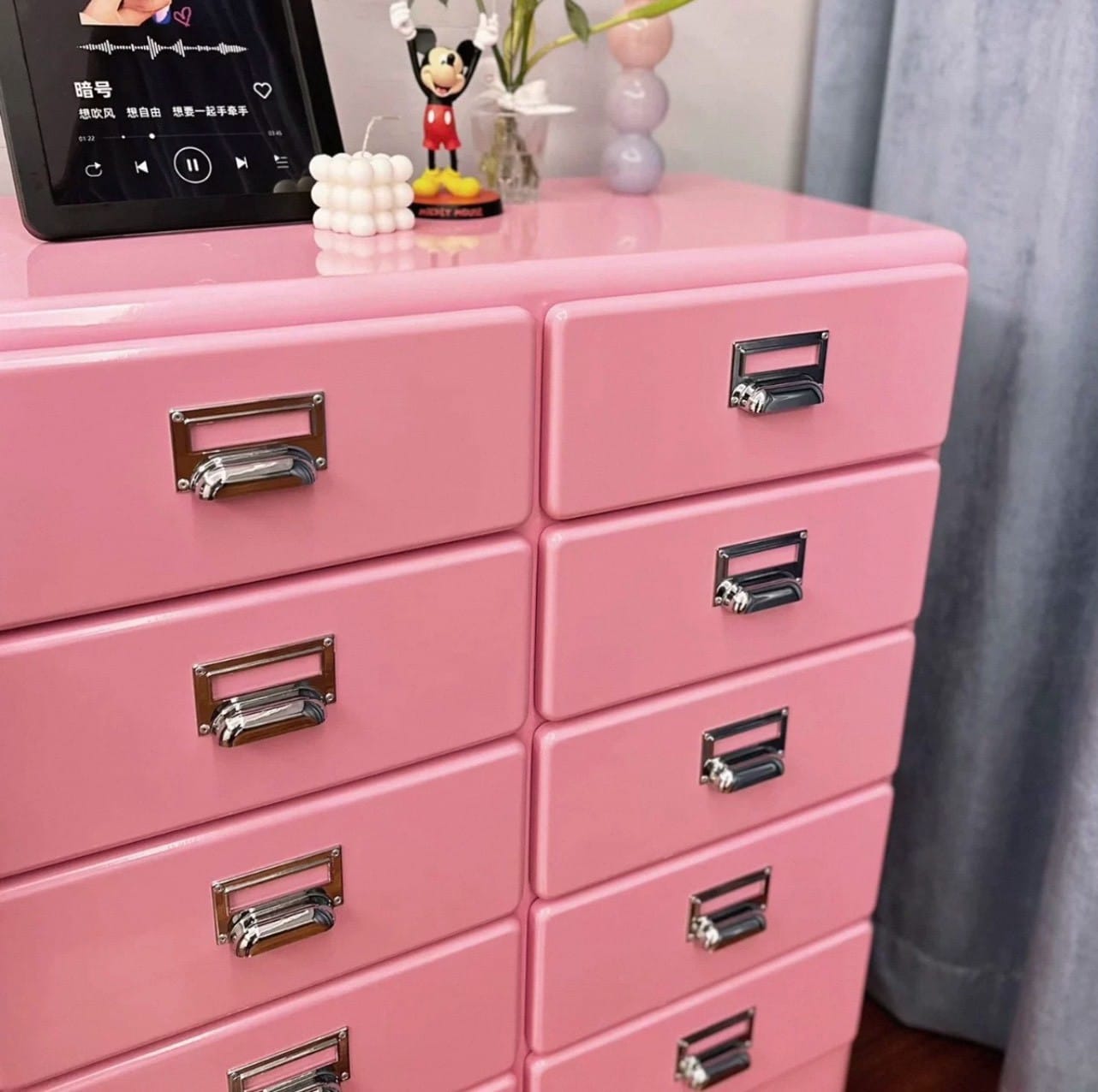 ตู้เก็บของ 10 ลิ้นชัก MY DOLLS HOUSE BINGBING 96 CM. สีชมพู_4